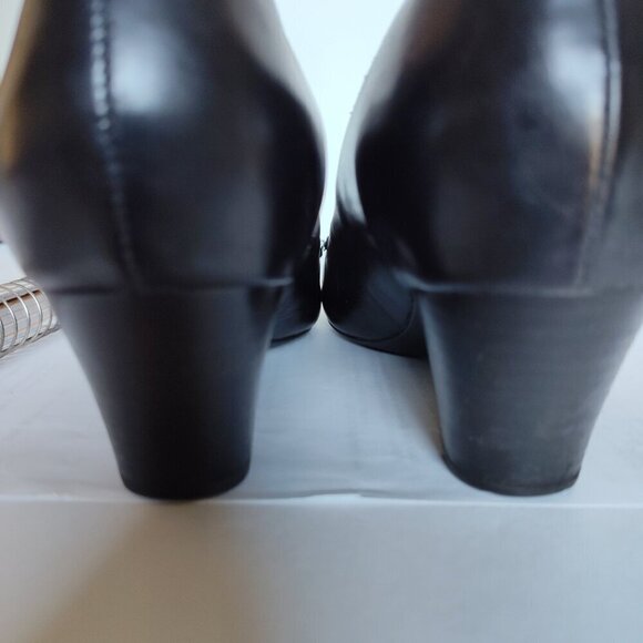 Ladies SZ 6-1/2M Clarks Artisan Black Leather Pump - Picture 5 of 7